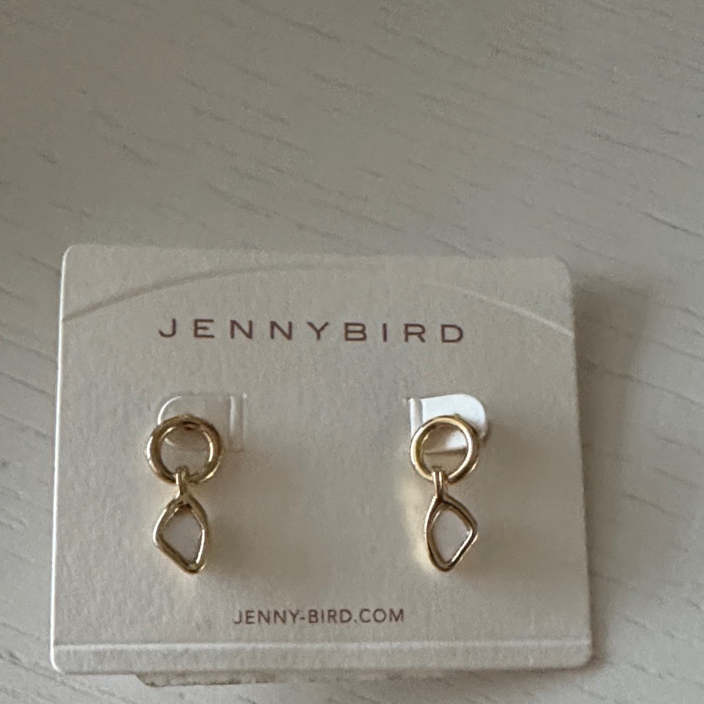 Jenny Bird Earrings Gold Mop